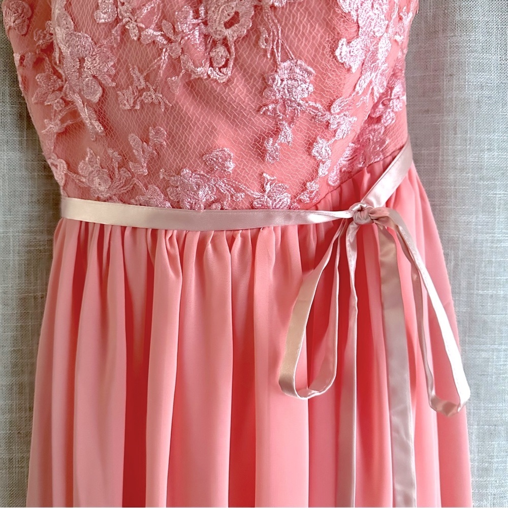 Pink One Shoulder Gown - Picture 3 of 10